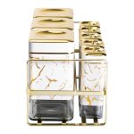 Набір для приправ та спецій на підставці 8 штук з кришками Білий HP-1365 - Зображення 3