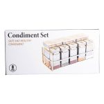 Набір для приправ та спецій на підставці 8 штук з кришками Сірий HP-1366 - Зображення 3
