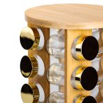 Набір для спецій на дерев'яній підставці 16 скляних ємностей для приправ HP-1367 - Зображення 7