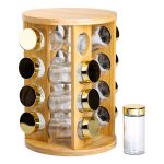 Набір для спецій на дерев'яній підставці 16 скляних ємностей для приправ HP-1367 - Зображення 5