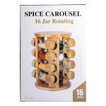 Набір для спецій на дерев'яній підставці 16 скляних ємностей для приправ HP-1367 - Зображення 10