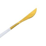 Набір столових ножів 6 штук ножі сервірувальні столові 22.5 см Білий із золотом HP-20-11 - Зображення 3