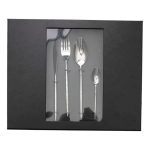 Набір столових приборів золото на 6 персон 24 предмети ложки, виделки, ножі Срібло HP-20-14 - Зображення 4