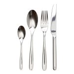 Набір столових приборів на 6 персон 24 предмети столовий набір приборів Сріблястий HP-20-23