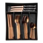 Набір столових приборів у футлярі на 6 персон столовий набір 30 предметів Бронза HP-20-29 - Зображення 2