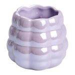 Набір десертних виделок і ложок на 3 персони з підставкою з порцелянау 7 предметів Фіолетовий HP-20-59 - Зображення 6