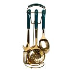 Набір кухонного приладдя на підставці 7 предметів кухонні аксесуари на підставці Смарагдовий HP-20-67 - Зображення 2