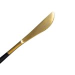 Набір столових ножів 6 штук ножі сервірувальні столові 22.5 см Чорний із золотом HP-20-6 - Зображення 3