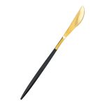 Набір столових ножів 6 штук ножі сервірувальні столові 22.5 см Чорний із золотом HP-20-6 - Зображення 2