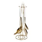 Набір кухонного приладдя 7 предметів на підставці столові прилади з нержавіючої сталі Золото з білим HP-20-7 - Зображення 5