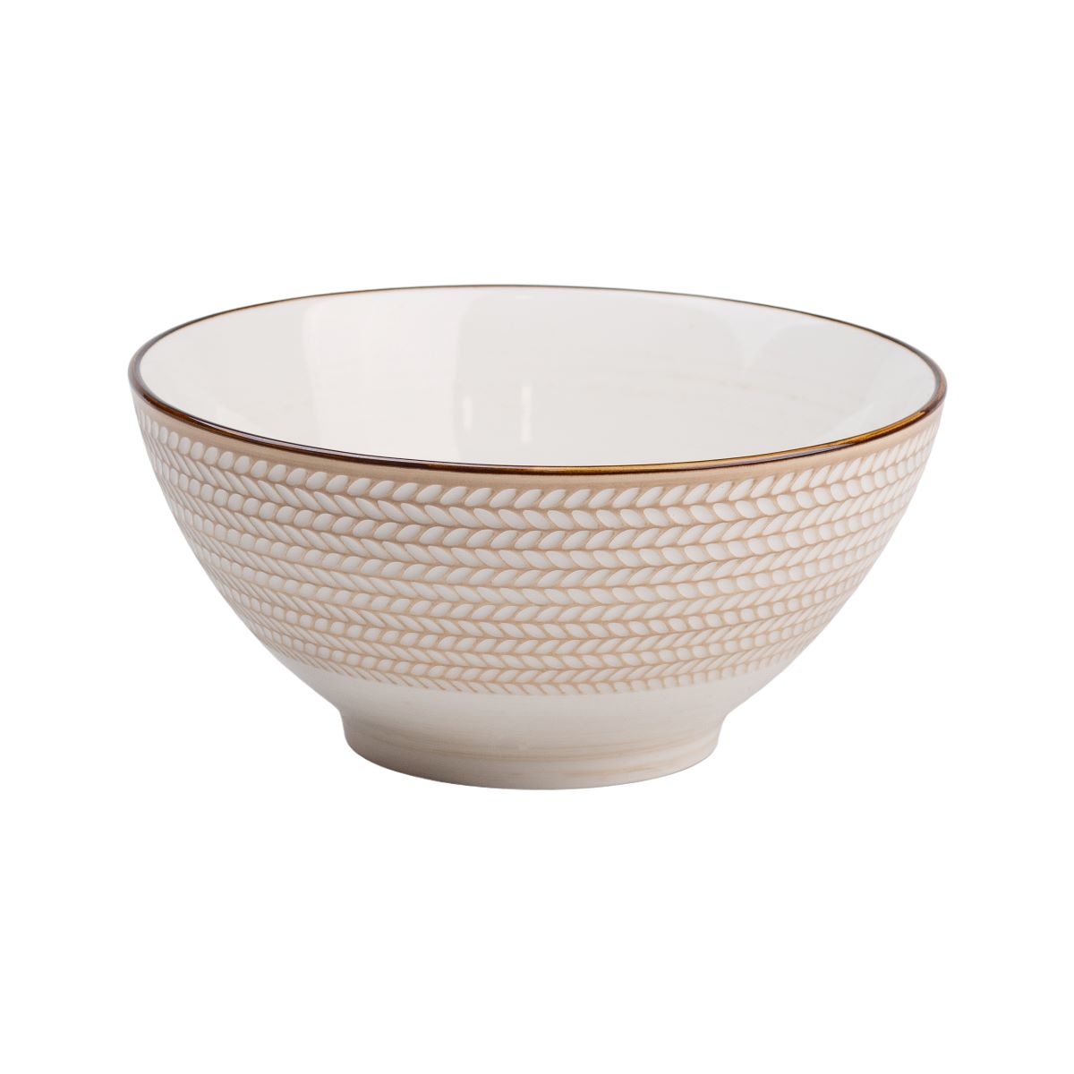 HP23385_2 Тарілка глибока кругла порцелянова 20.5 см біла HP23385 - Зображення 1