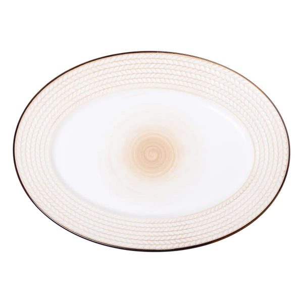 Блюдо порцелянаове 33.5х24.5 см овальне біле HP23389