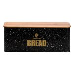 Набір для зберігання продуктів 4 штуки з бамбуковими кришками чорний HP33527B