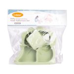 Дитячий набір силіконового посуду 3 предмети зелений HP34545G - Зображення 6