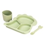 Дитячий набір силіконового посуду 3 предмети зелений HP34545G - Зображення 4