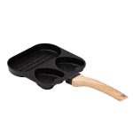 Сковорода квадратна порційна на 3 секції з антипригарним покриттям для всіх плит чорна HP39569B - Зображення 3