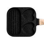 Сковорода квадратна порційна на 3 секції з антипригарним покриттям для всіх плит чорна HP39569B - Зображення 5