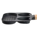 Сковорода квадратна порційна на 3 секції з антипригарним покриттям сіра HP39569C - Зображення 4