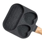 Сковорода квадратна порційна на 3 секції з антипригарним покриттям сіра HP39569C - Зображення 5