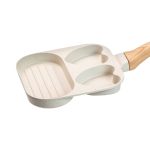 Сковорода квадратна порційна на 3 секції з антипригарним покриттям бежева HP39569W - Зображення 4