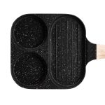 Сковорода квадратна порційна на 3 секції з антипригарним покриттям чорна HP39571B - Зображення 5