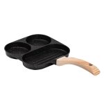 Сковорода квадратна порційна на 3 секції з антипригарним покриттям чорна HP39571B - Зображення 3