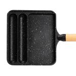 Сковорода прямокутна на 3 секції з антипригарним покриттям чорна HP39572B - Зображення 6