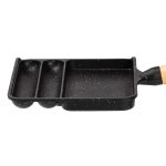 Сковорода прямокутна на 3 секції з антипригарним покриттям чорна HP39572B - Зображення 5