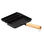 Сковорода прямокутна на 3 секції з антипригарним покриттям чорна HP39572B - Зображення 3