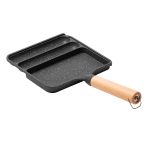 Сковорода прямокутна на 3 секції з антипригарним покриттям сіра HP39572C - Зображення 3