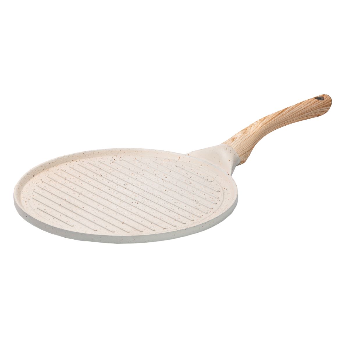 HP39581W-1 Сковорода гриль кругла Ø 26.5 см низька з гранітним покриттям бежева HP39581W - Зображення 1