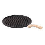 Сковорода гриль кругла Ø 26.5 см низька з гранітним покриттям чорна HP39581B - Зображення 2