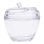 Цукерниця з кришкою Ø 9.5 см ваза цукерниця кругла скляна у формі яблука HP-4-101 - Зображення 2