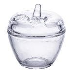 Цукерниця з кришкою Ø 9.5 см ваза цукерниця кругла скляна у формі яблука HP-4-101