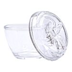 Цукерниця з кришкою Ø 9.5 см ваза цукерниця кругла скляна у формі яблука HP-4-101 - Зображення 3