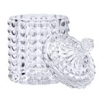 Цукерниця стеклянная з кришкою Ø7.5 см ваза цукорниця кругла HP-4-105 - Зображення 3