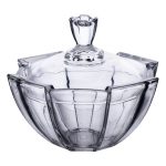Цукорниця з кришкою Ø 15 см ваза цукорниця кругла скляна HP-4-120