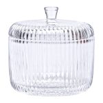 Цукерниця з кришкою Ø 9 см ваза цукерниця кругла скляна HP-4-99
