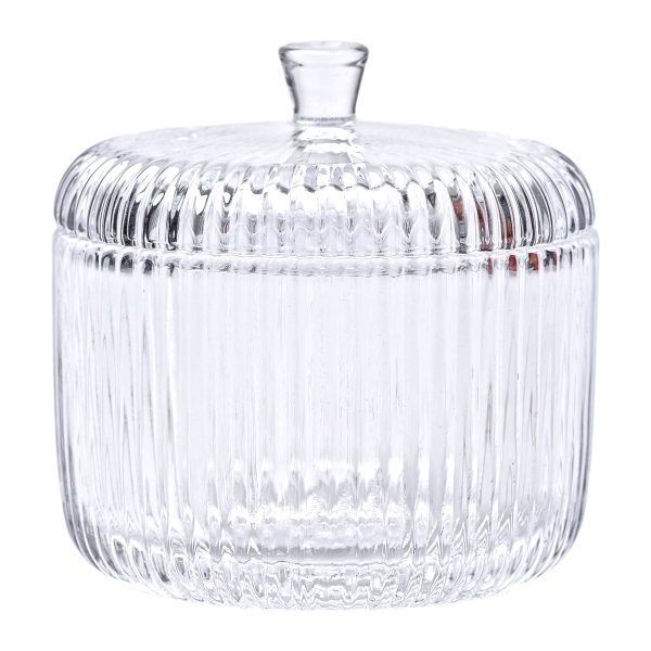 Цукерниця з кришкою Ø 9 см ваза цукерниця кругла скляна HP-4-99