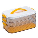 Контейнер для заморожування та зберігання продуктів 3-ярусний у холодильнику 16.5 см Помаранчевий HP50657 - Зображення 2