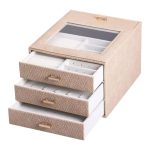 Скринька для прикрас з еко шкіри 3 яруси органайзер для ювелірних виробів HP-5-16CR - Зображення 2