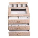 Скринька для прикрас з еко шкіри 3 яруси органайзер для ювелірних виробів HP-5-16CR - Зображення 3