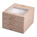 Скринька для прикрас з еко шкіри 3 яруси органайзер для ювелірних виробів HP-5-16CR - Зображення 4