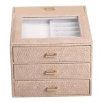 Скринька для прикрас з еко шкіри 3 яруси органайзер для ювелірних виробів HP-5-16CR - Зображення 5