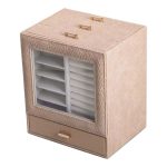 Скринька для прикрас з еко шкіри 3 яруси органайзер для ювелірних виробів HP-5-16CR - Зображення 6