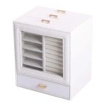 Скринька для прикрас з еко шкіри 3 яруси органайзер для ювелірних виробів HP-5-16W - Зображення 4