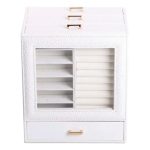 Скринька для прикрас з еко шкіри 3 яруси органайзер для ювелірних виробів HP-5-16W