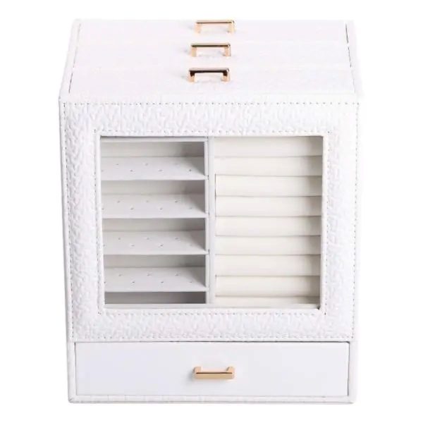 Скринька для прикрас з еко шкіри 3 яруси органайзер для ювелірних виробів HP-5-16W