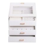 Скринька для прикрас з еко шкіри 3 яруси органайзер для ювелірних виробів HP-5-16W - Зображення 7