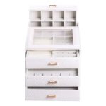 Скринька для прикрас з еко шкіри 3 яруси органайзер для ювелірних виробів HP-5-16W - Зображення 8